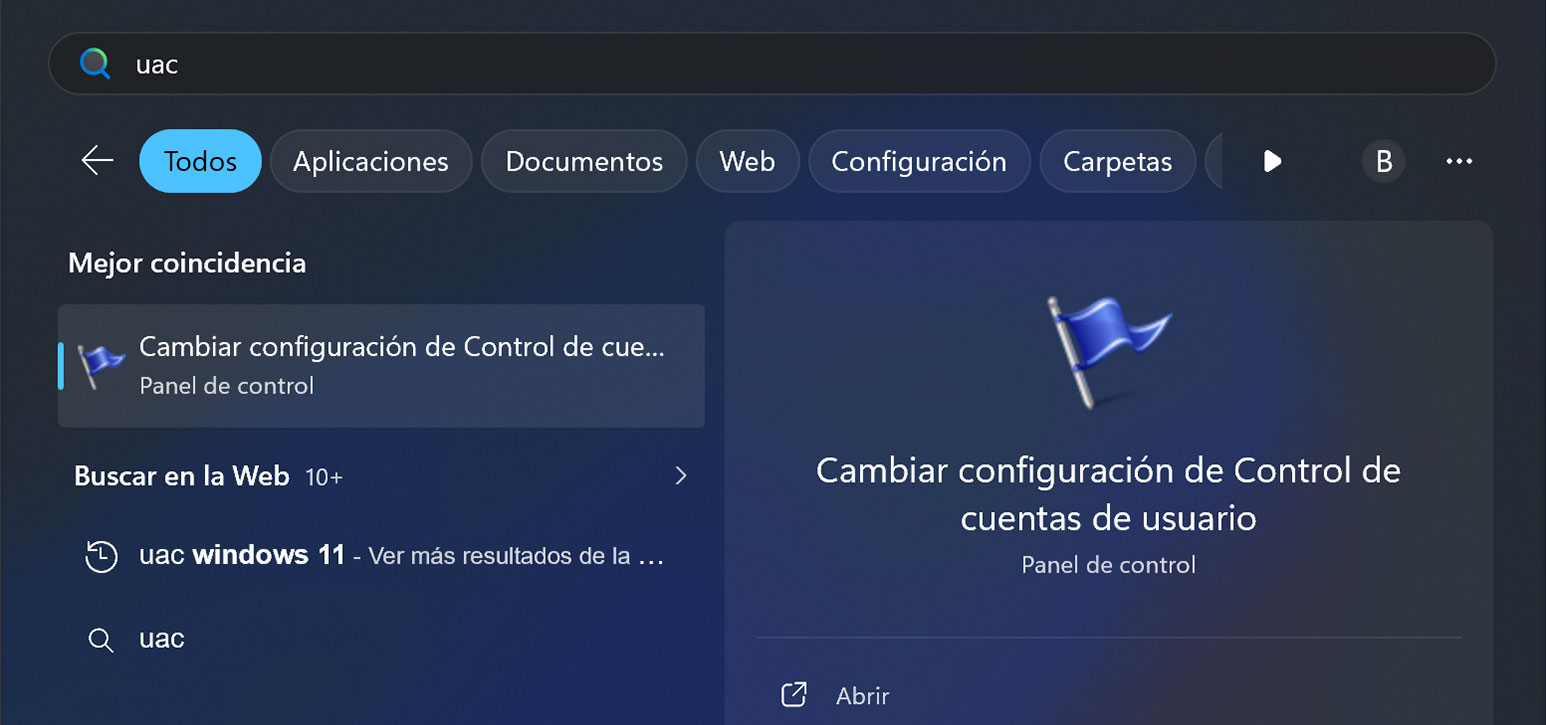 Iniciar búsqueda de menú